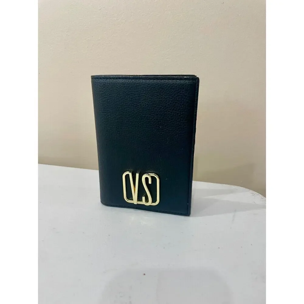 VICTORIA SECRET PASSPORT WALLET BLACK GOLDEN LOGO TRAVELER UTILITY VERSATILE - Picture 10 of 10